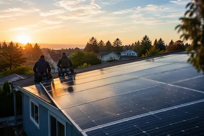 Sunrise Solar Panels on Community Rooftop