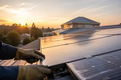 Sunrise Solar Panels on Faith Community Rooftop