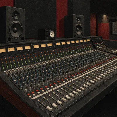 Church Sound Booth Mixing Console Setup