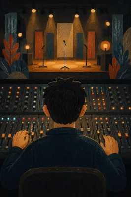Church Audio Engineer at Mixing Console