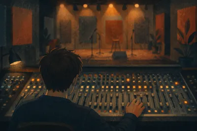 Church Audio Engineer at Mixing Console