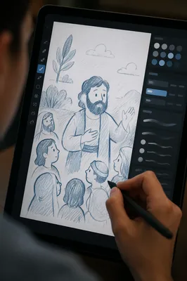 Tablet Stylus Digital Art Studio Close-Up