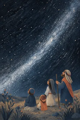 Telescope Beneath Diagonal Milky Way Stars