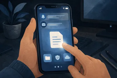 Finger Tapping Smartphone Legal App Screen