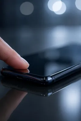 Finger Tapping Smartphone Touchscreen Close Up