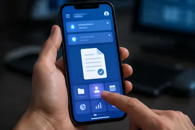 Finger Tapping Smartphone Legal Document Interface