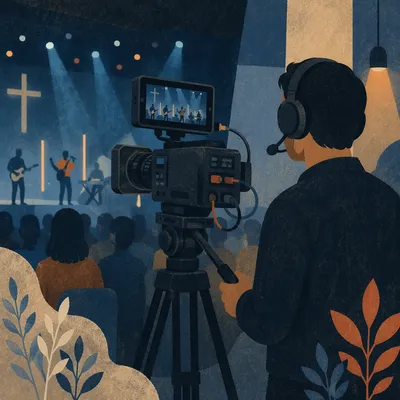 Church Service Video Production Camera Operator