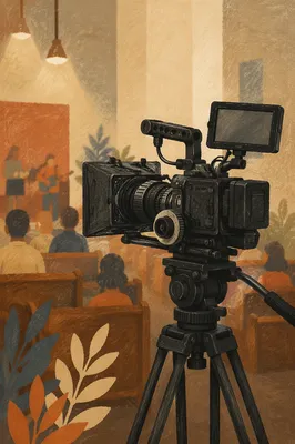 Cinema Camera Ready for Church Service