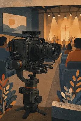 Church Service Camera Production Close-Up