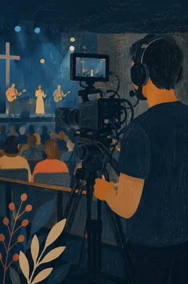 Church Service Video Production Camera Operator