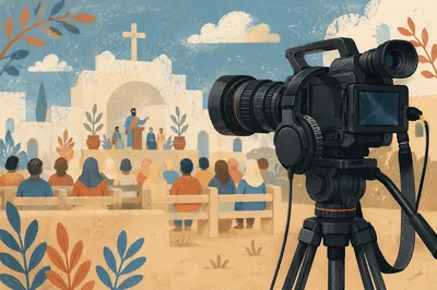 Church Service Video Camera Outdoor Setup