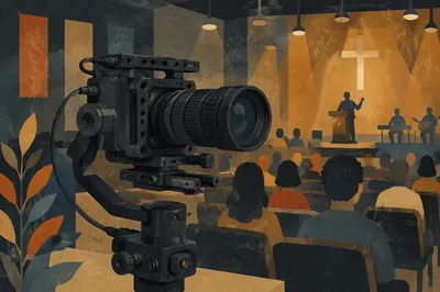 Church Service Camera Production Close-Up