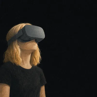 Immersive Virtual Reality Headset Portrait