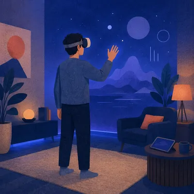 Immersive Virtual Reality Living Room Moment