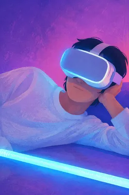 Immersive Virtual Reality Neon Portrait