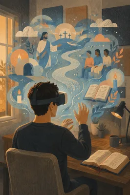 Immersive VR Faith Learning in Church Media Room