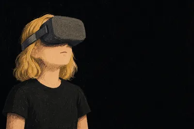 Immersive Virtual Reality Headset Portrait