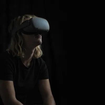Immersive Virtual Reality Headset Portrait