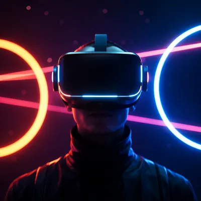 Immersive Virtual Reality Neon Portrait