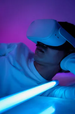 Immersive Virtual Reality Headset Portrait