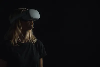 Immersive Virtual Reality Headset Portrait