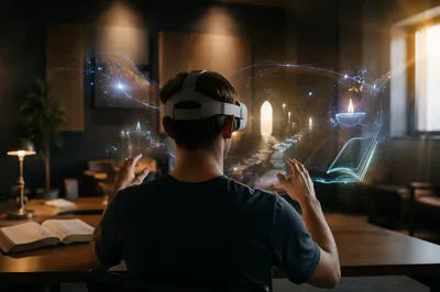 Immersive VR Faith Learning in Church Media Room