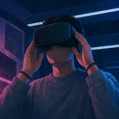 Immersive VR Portrait in Neon Studio