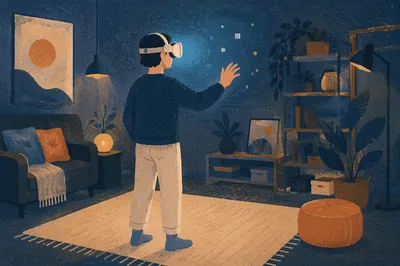 Immersive VR Experience in Modern Apartment