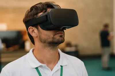 Close-Up VR Headset Technology Demo