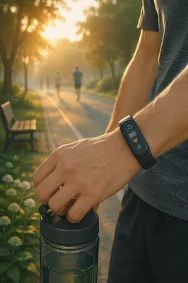 Fitness Band Wrist Workout at Sunrise