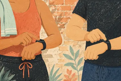 Fitness Bands Tracking Outdoor Workout Progress