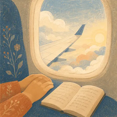 Peaceful Airplane Window Prayer Journey
