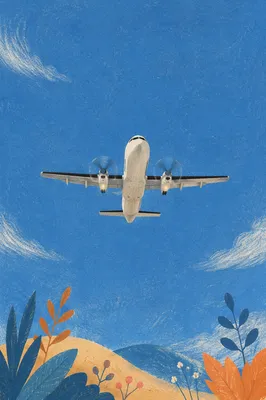 Airplane Flying Through Clear Blue Sky
