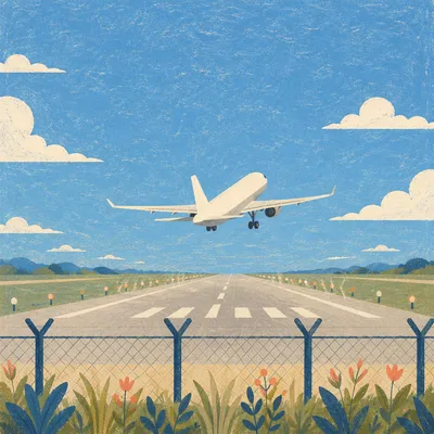 Airplane Taking Off Under Clear Blue Sky