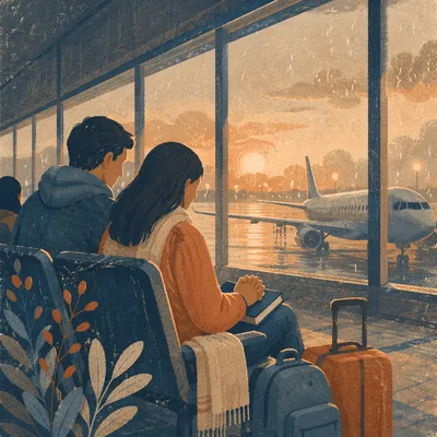 Quiet Airport Departure Prayer at Dawn