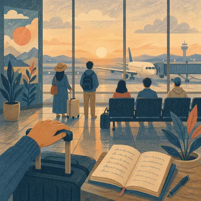 Hopeful Departure Gate at Dawn