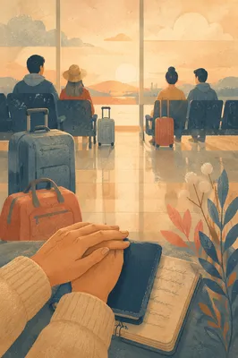 Prayerful Departure Gate at Sunrise