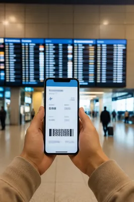 Digital Boarding Pass at Airport Gate