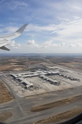 Aerial Airport Terminal Departure Gates
