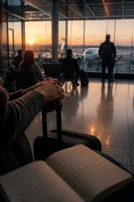 Quiet Dawn Departure at Airport Gate