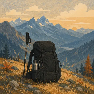 Mountain Hiking Backpack in Alpine Light