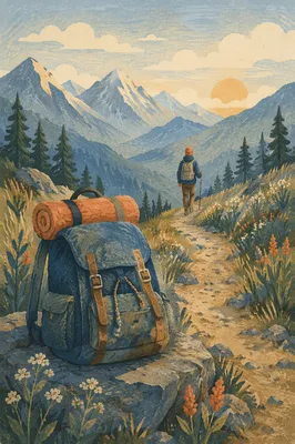 Backpack by Alpine Trail at Dawn