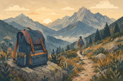 Backpack by Alpine Trail at Sunrise