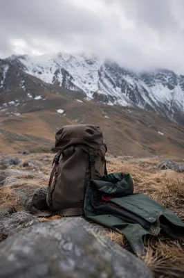 Backpack on Alpine Mountain Hiking Trail