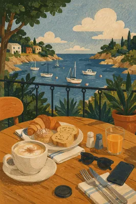 Morning Coffee on Ocean Balcony Retreat