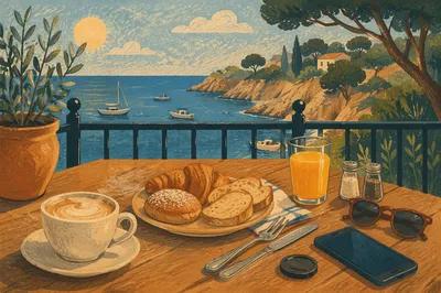 Morning Coffee on Ocean View Balcony