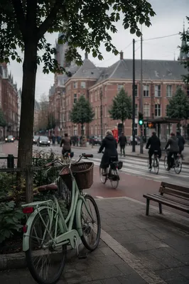 Urban Bicycle Commute on European Street