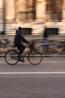 Urban Bicycle Commute in Afternoon Light