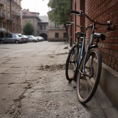 Vintage Bicycles by Red Brick Wall
