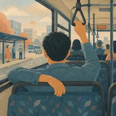 Quiet Morning Commute on City Bus